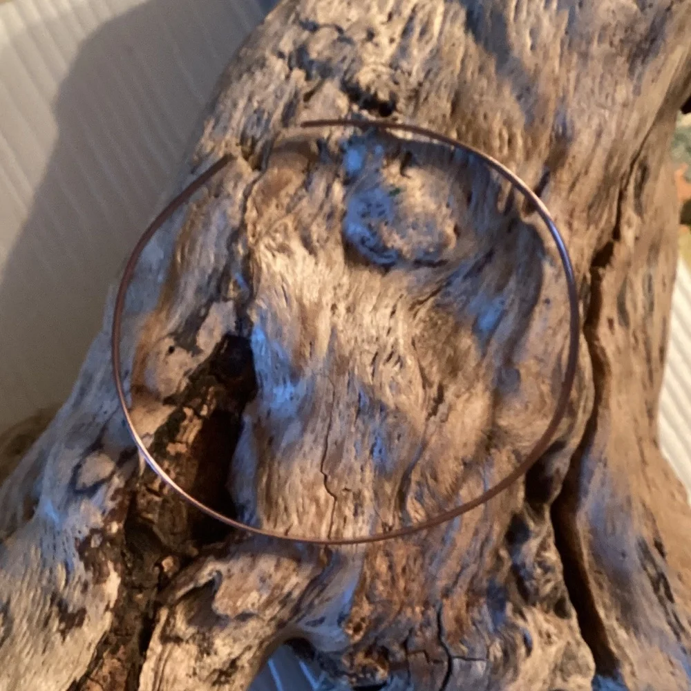 Handcrafted Thin Copper Cuff Bracelet - Picture 2 of 3